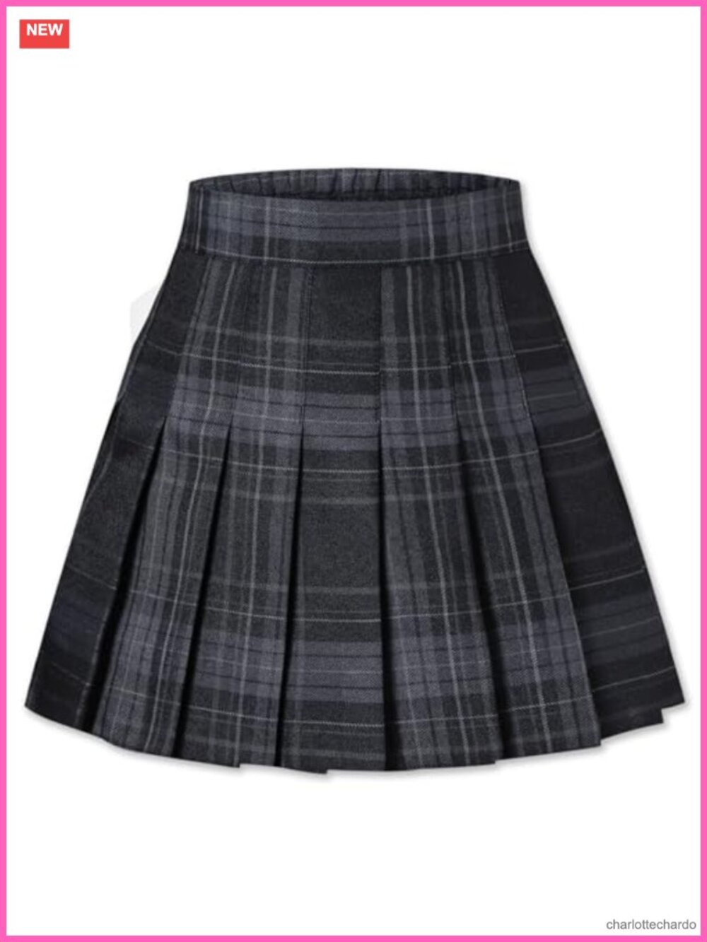 Girls Plaid Pleated Tennis Skirt High Waist Uniform